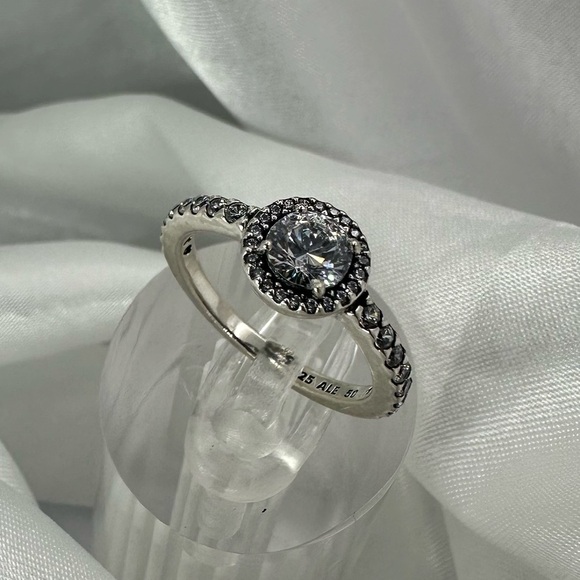 Pandora Classic Elegance Halo Ring – Sterling Silver 925 with Clear CZ – Size 50 - Picture 6 of 14